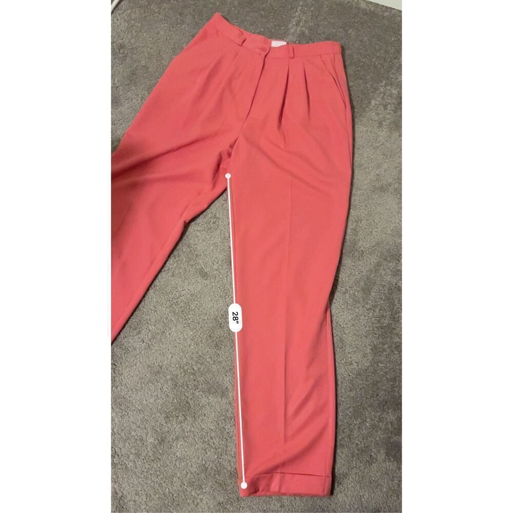 VTG Women’s Cuffed High Waist Trouser Pink/Melon 10T - Picture 6 of 10